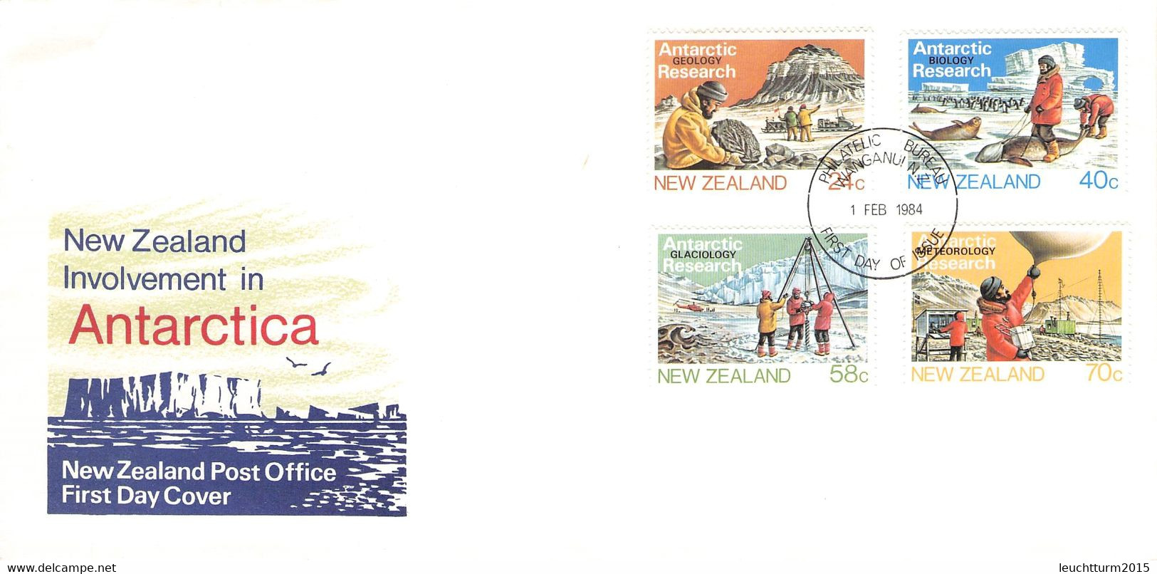 NEW ZEALAND - FDC 1984 INVOLVEMENT IN ANTARCTICA 1984 Mi #889-892 / ZO82 - FDC