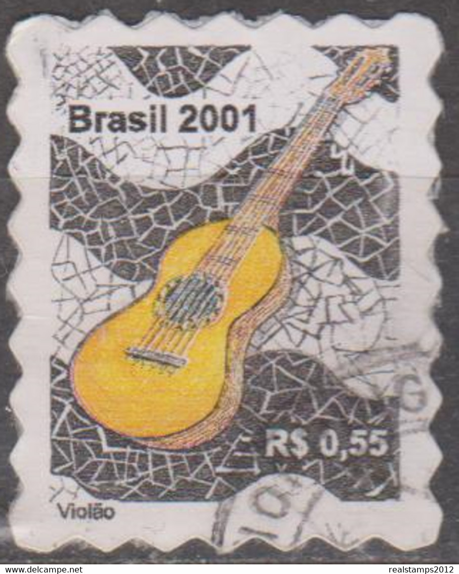 Brasil - 20-09-2001 -  Série Instrumentos Musicais Percê Em Onda  0,55, Violão  (o)  RHM Nº 809 - Used Stamps