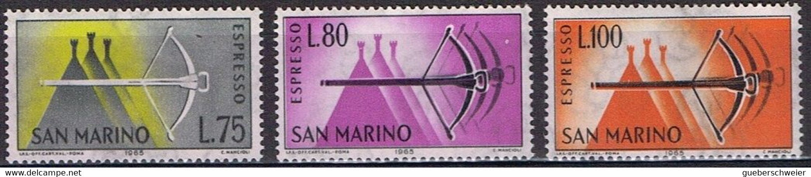 ST MAR 18 - SAINT MARIN Express N° 27/29 Neufs** Arbalète - Express Letter Stamps