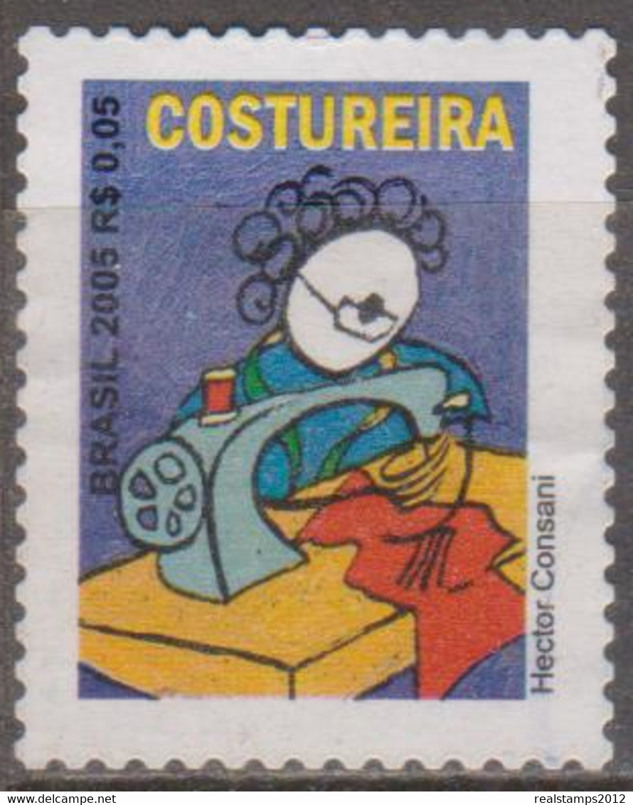 Brasil - 10-01-2006 -   PROFISSÕES  R$ 0,05, Costureira   (o)  RHM Nº 839 - Used Stamps