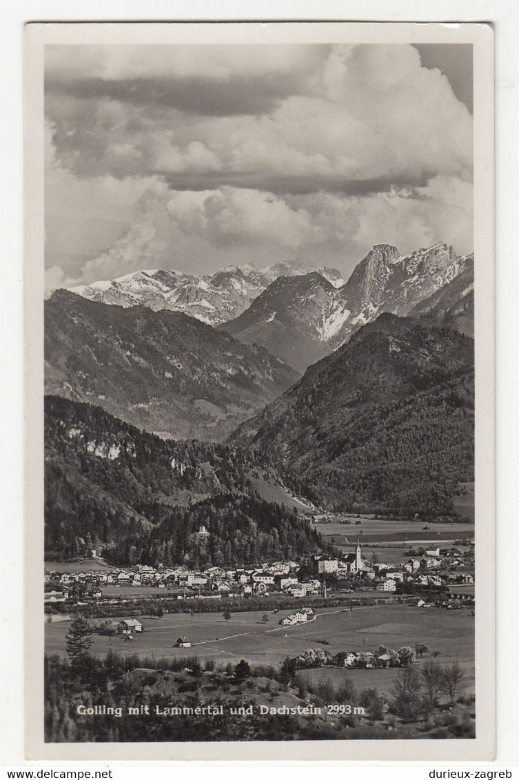 Golling Mit Lammertal Und Dachstein Old Postcard Posted 1937 B220310 - Golling