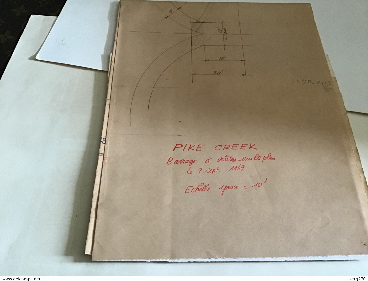 Plan  1969 Barrage Barrages Pike Creek Damsite  Site Sydney ? Engineering Geological Interprétation - Travaux Publics