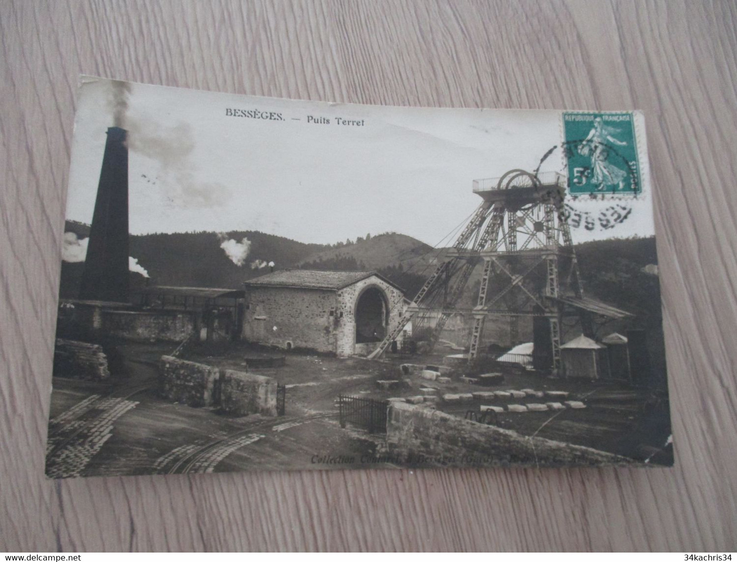 CPA 30 Gard Bessèges Puits Terret Mines Rare!!!!! - Bessèges