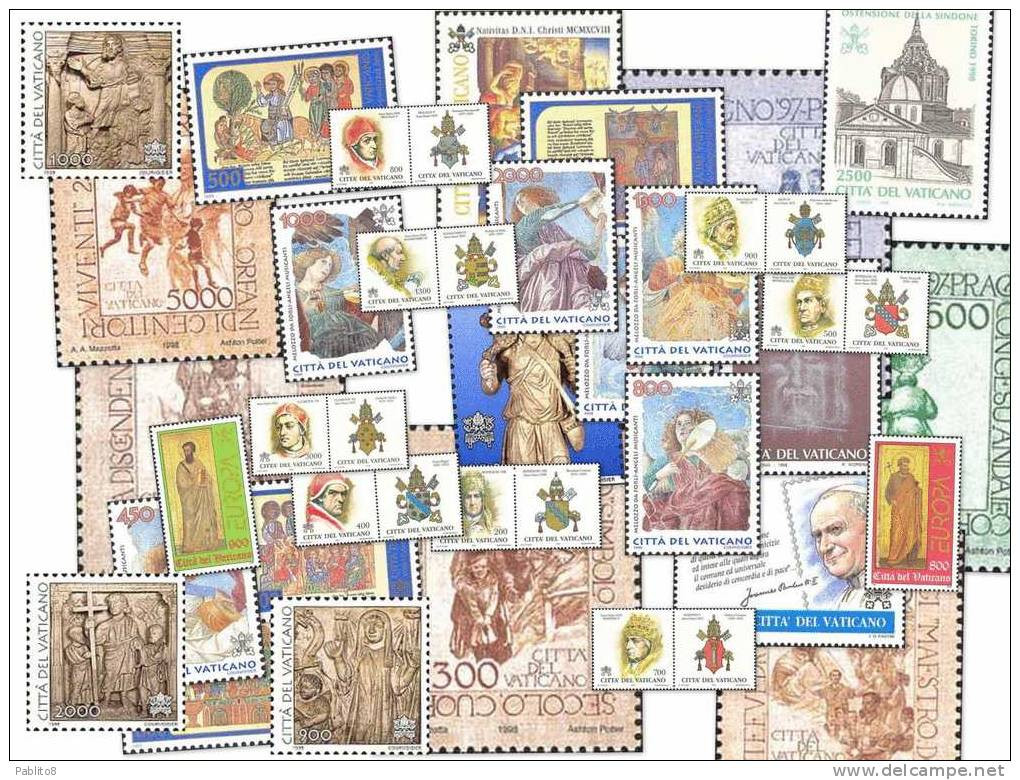 CITTÀ DEL VATICANO VATIKAN VATICAN 1998 ANNATA COMPLETA COMPLETE YEAR MNH - Annate Complete