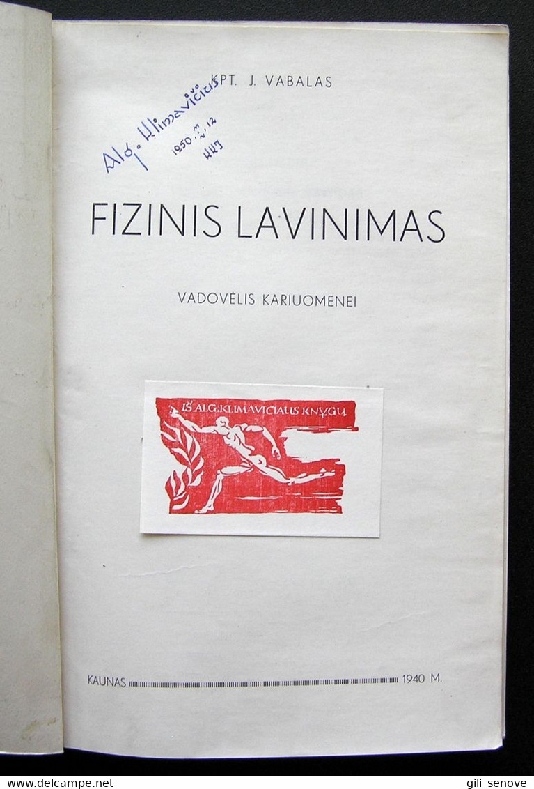 Lithuanian Book / FIZINIS LAVINIMAS: VADOVĖLIS KARIUOMENEI 1940 - Livres Anciens