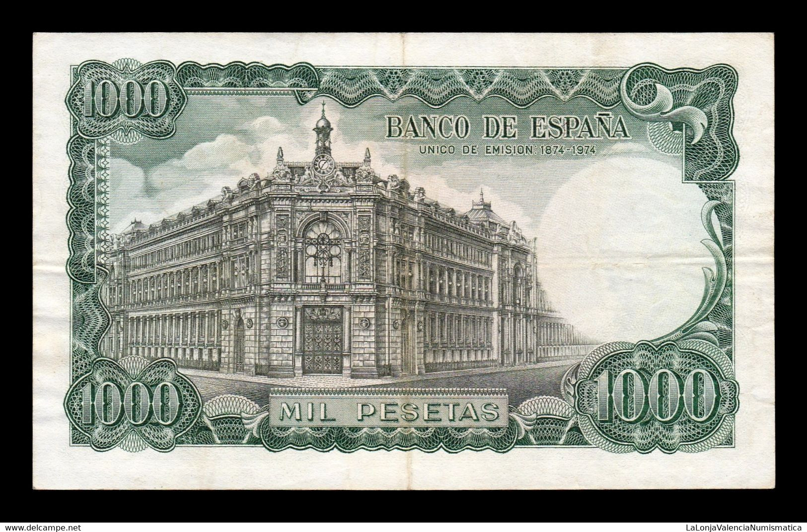 España Spain 1000 Pesetas J. Echegaray 1971 Pick 154 Sin Serie MBC- AVF - 1000 Pesetas