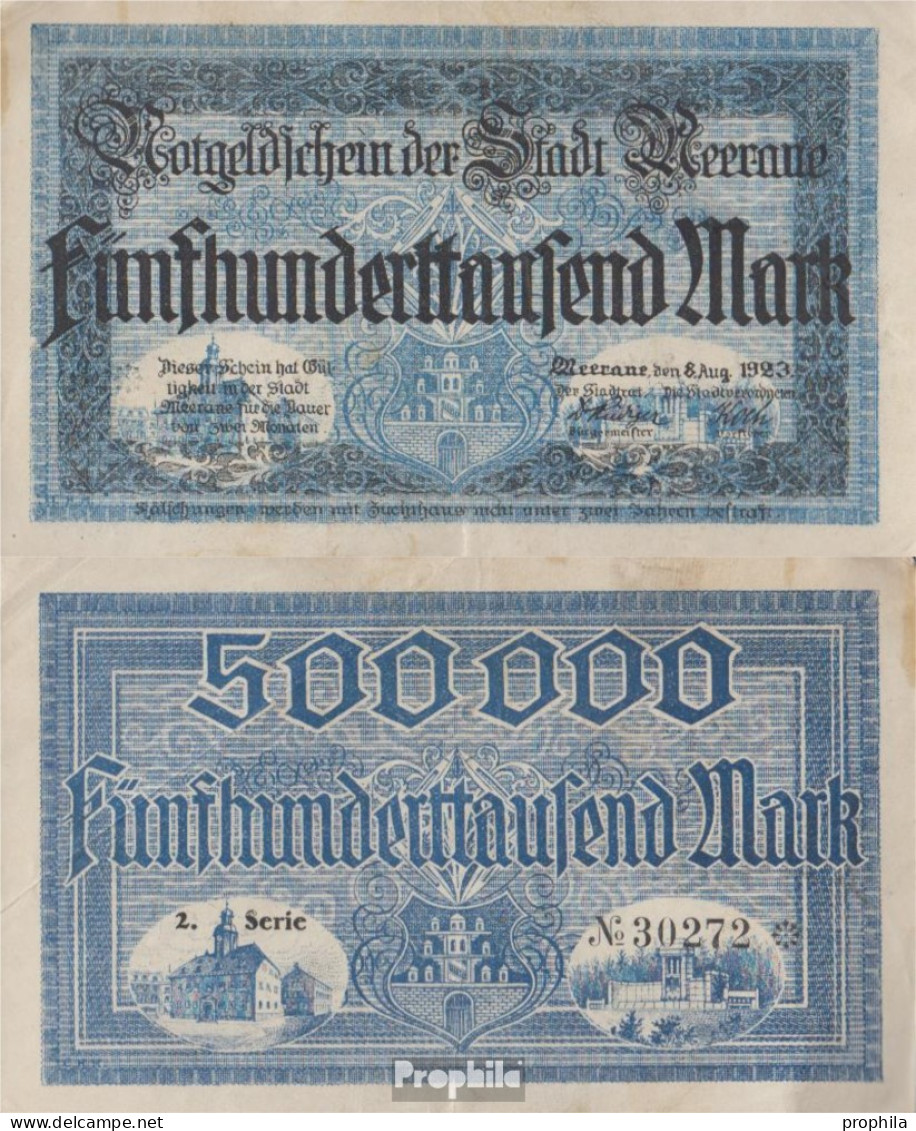 Meerane Inflationsgeld Stadt Meerane Gebraucht (III) 1923 500.000 Mark - 500000 Mark