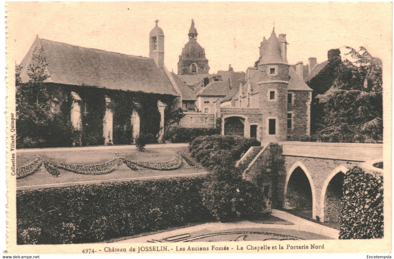 CPA Carte Postale France- Josselin- Château Anciens Fossés La Chapelle    VM46361 - Josselin