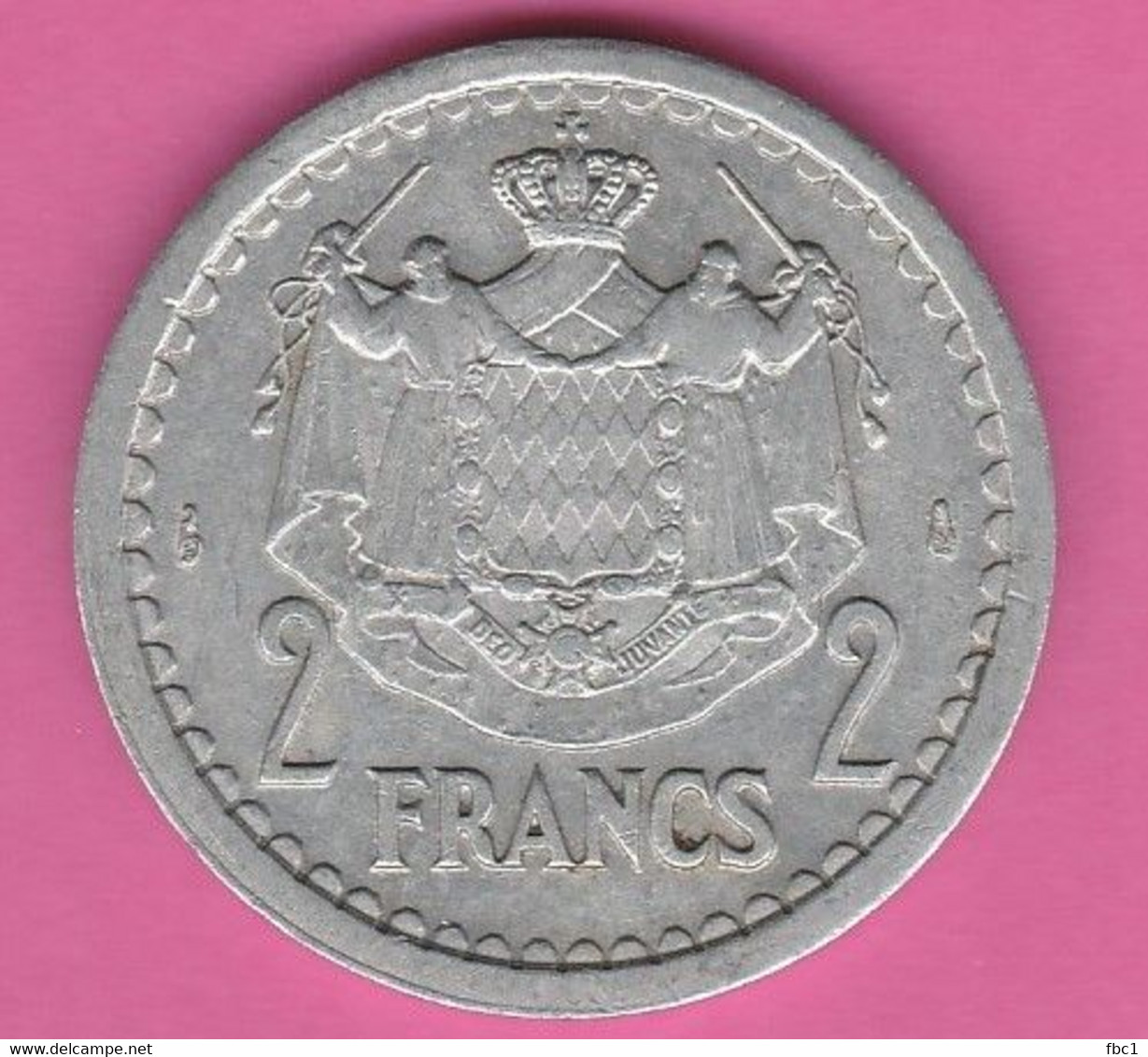 Monaco - 2 Francs - Louis II  - 1943 - 1922-1949 Louis II.