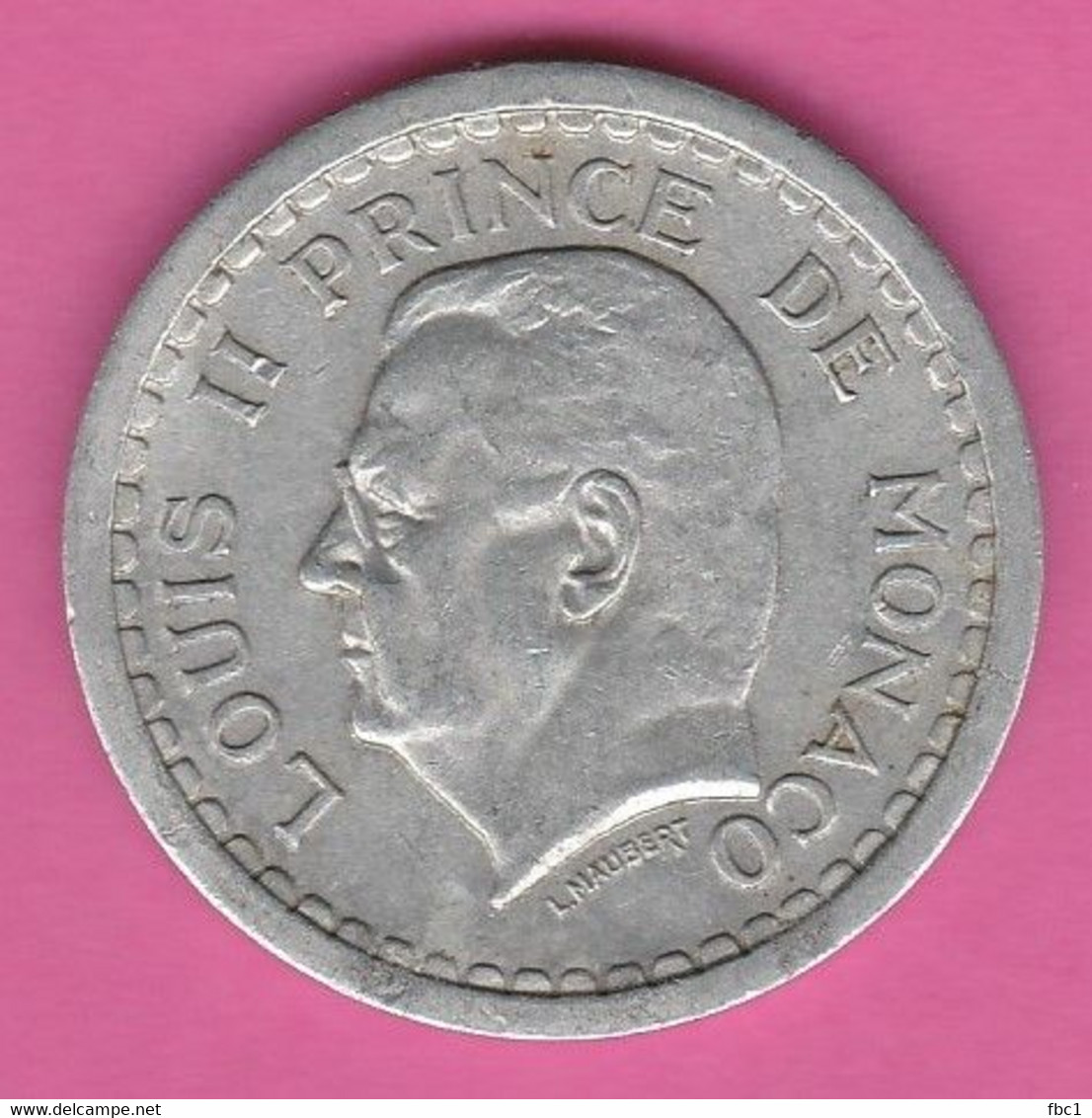 Monaco - 2 Francs - Louis II  - 1943 - 1922-1949 Louis II