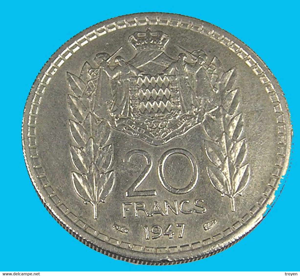 20 Francs - Monaco - 1947 - Cu.Ni - TB + - - 1922-1949 Louis II.