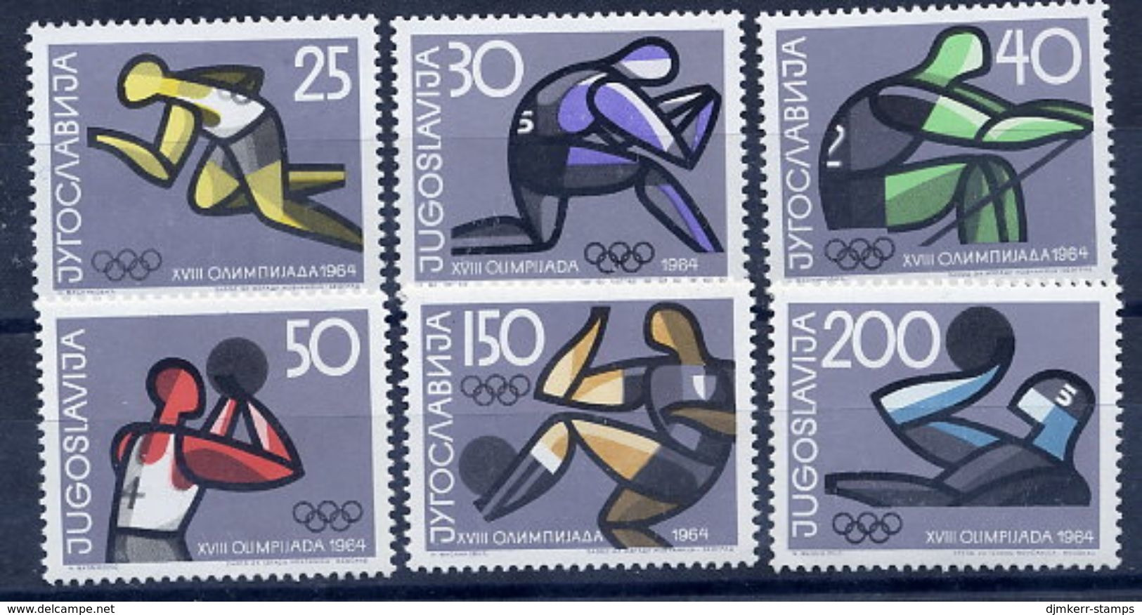 YUGOSLAVIA 1964 Olympic Games MNH / **.  Michel 1076-81 - Nuovi