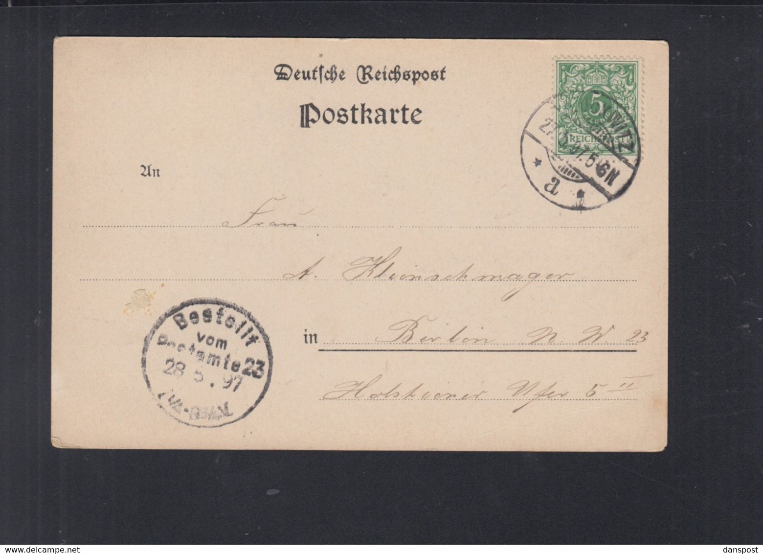 Dt. Reich Litho Goppeln Bielack's Weinstube 1897 - Bannewitz