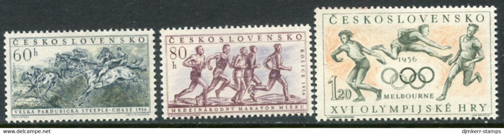 CZECHOSLOVAKIA 1956 Sports Events II  LHM / *.  Michel 981-83 - Unused Stamps