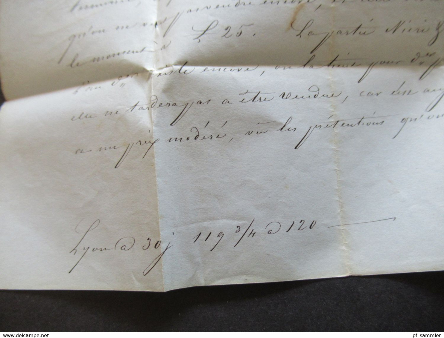 Italien Toskana 19.10.1851 Firenze / Florenz Brief nach Lion geprägtes briefpapier mit Krone Rath Faltbrief mit Inhalt