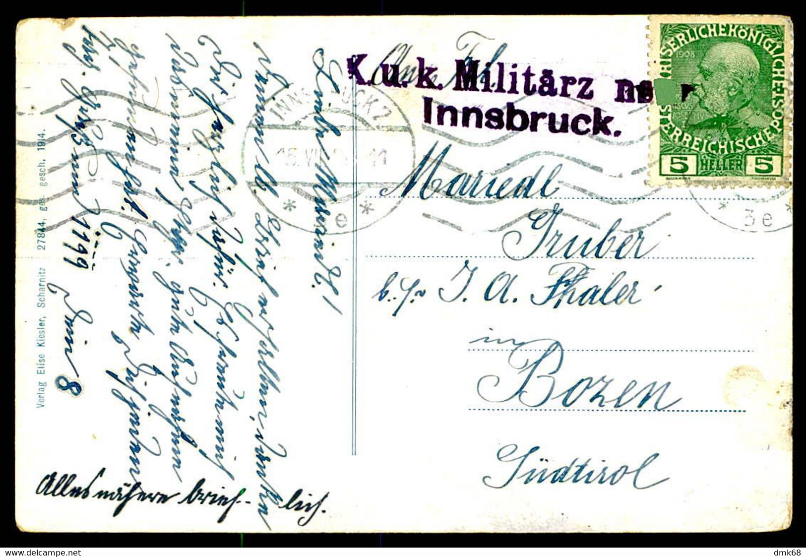 AK AUSTRIA - SCHARNITZ I. TIROL - PANORAMA - VERLAG ELISE KIESLER - MAILED 1915 (12610) - Scharnitz