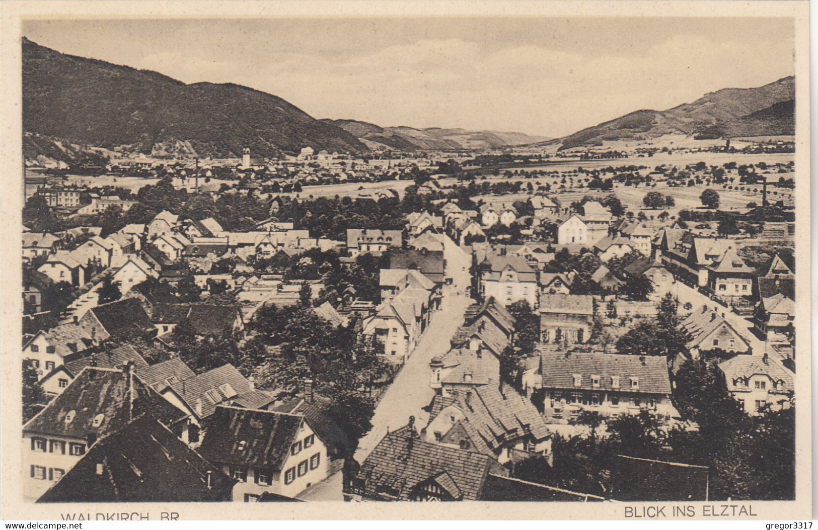 A9553) WALDKIRCH Br. - Blick Ins ELZTAL - Straße Häuser ALT - Waldkirch