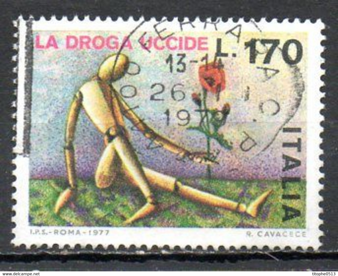 ITALIE. N°1293 De 1977 Oblitéré. Drogue/Pavot. - Drugs