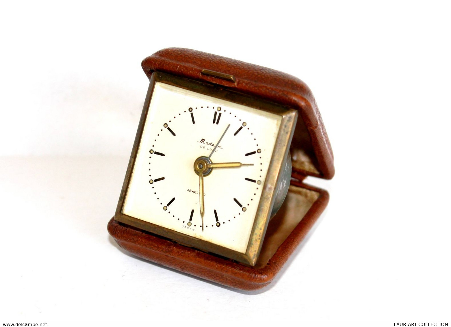 ANCIEN REVEIL DE VOYAGE VINTAGE - MODERN DE LUXE, JEWELLED - JAPON - A RESTAURER          (1402.11) - Alarm Clocks