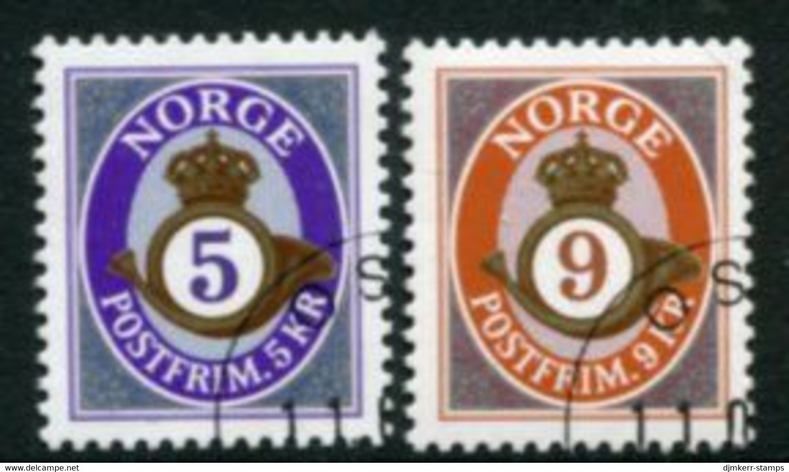 NORWAY 2002 Posthorn Definitive 5, 9 Kr. Used.  Michel 1415-16 - Gebruikt