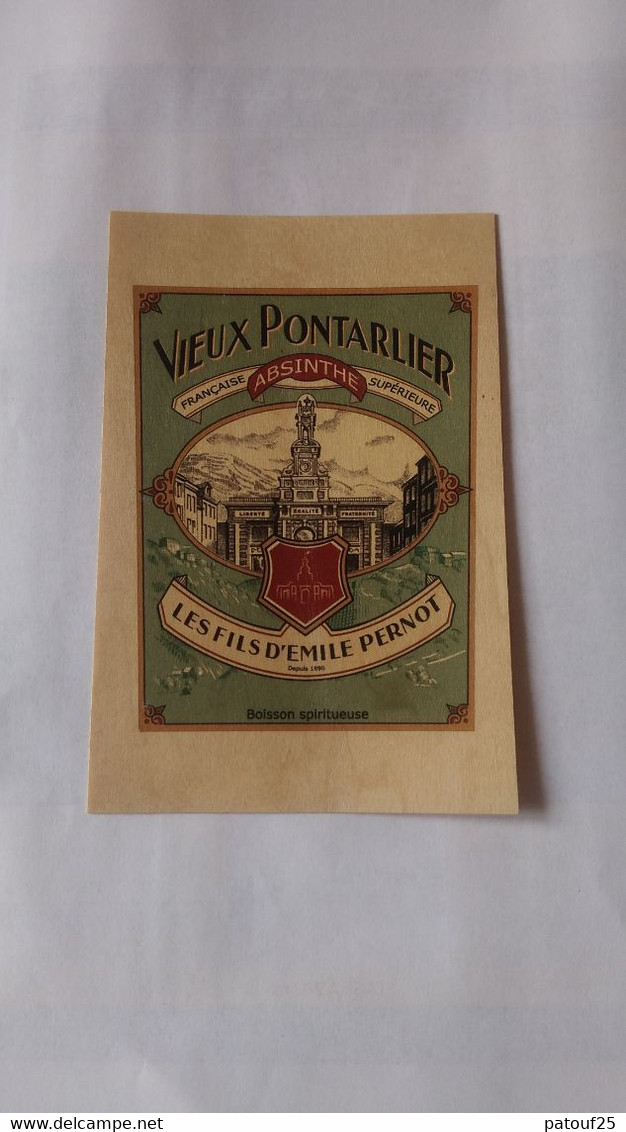 Carte Postale En Bois Absinthe Les Fils D'émile Pernot - Artisanat