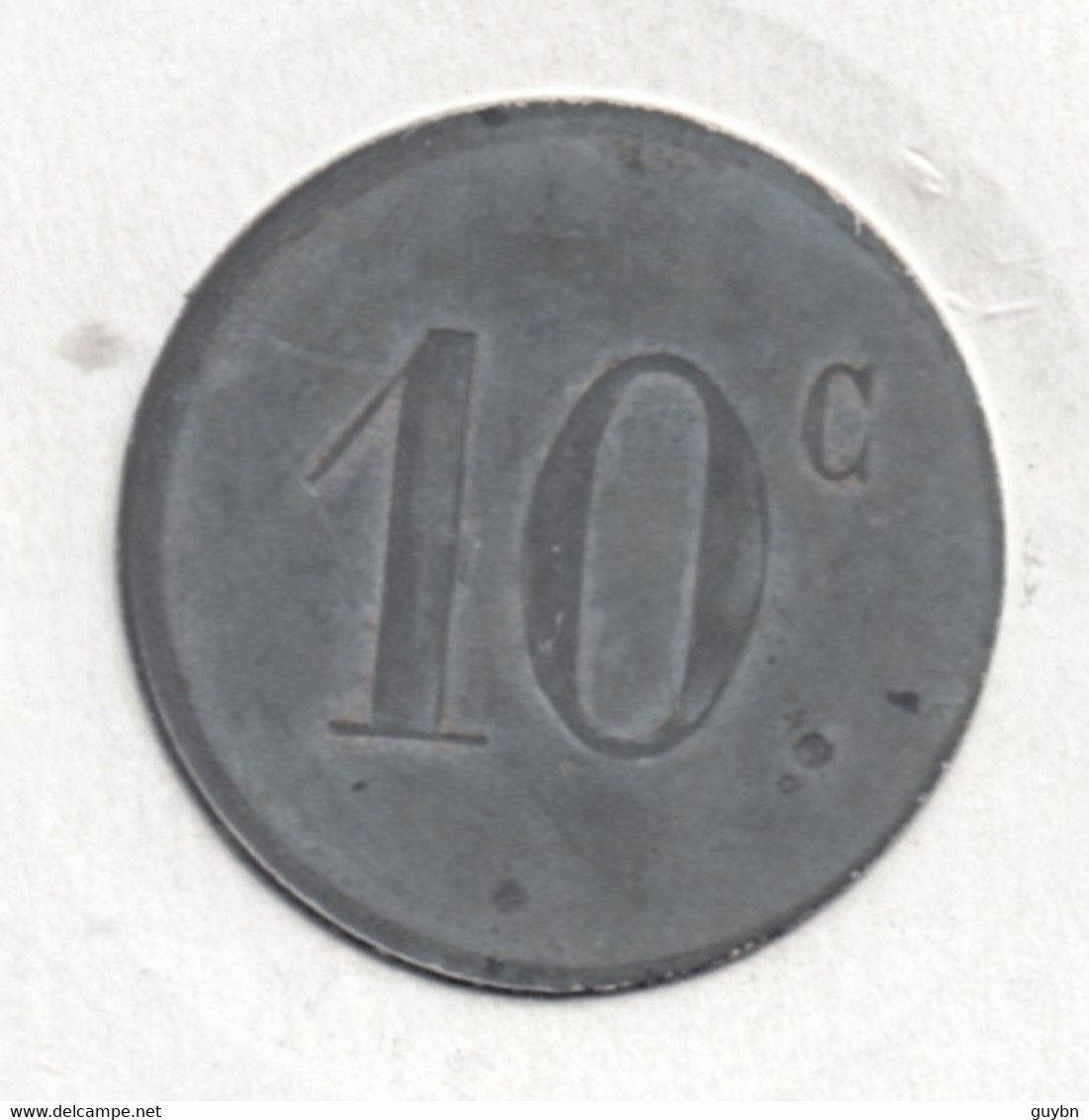 £ (34) Béziers . Coopérative Des Démobilisés . 10 C . Necessite Monnaie Jeton .. Zinc Rond 23.5 Mm - Monétaires / De Nécessité