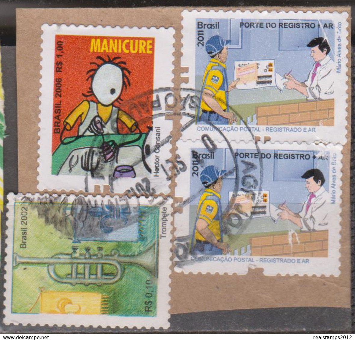 Brasil -2011 - Comunicação Postal-Registrado E Ar + Profissões + Série Inst.Musicais (S/ Sobscrito) (o)  RHM Nº - Used Stamps