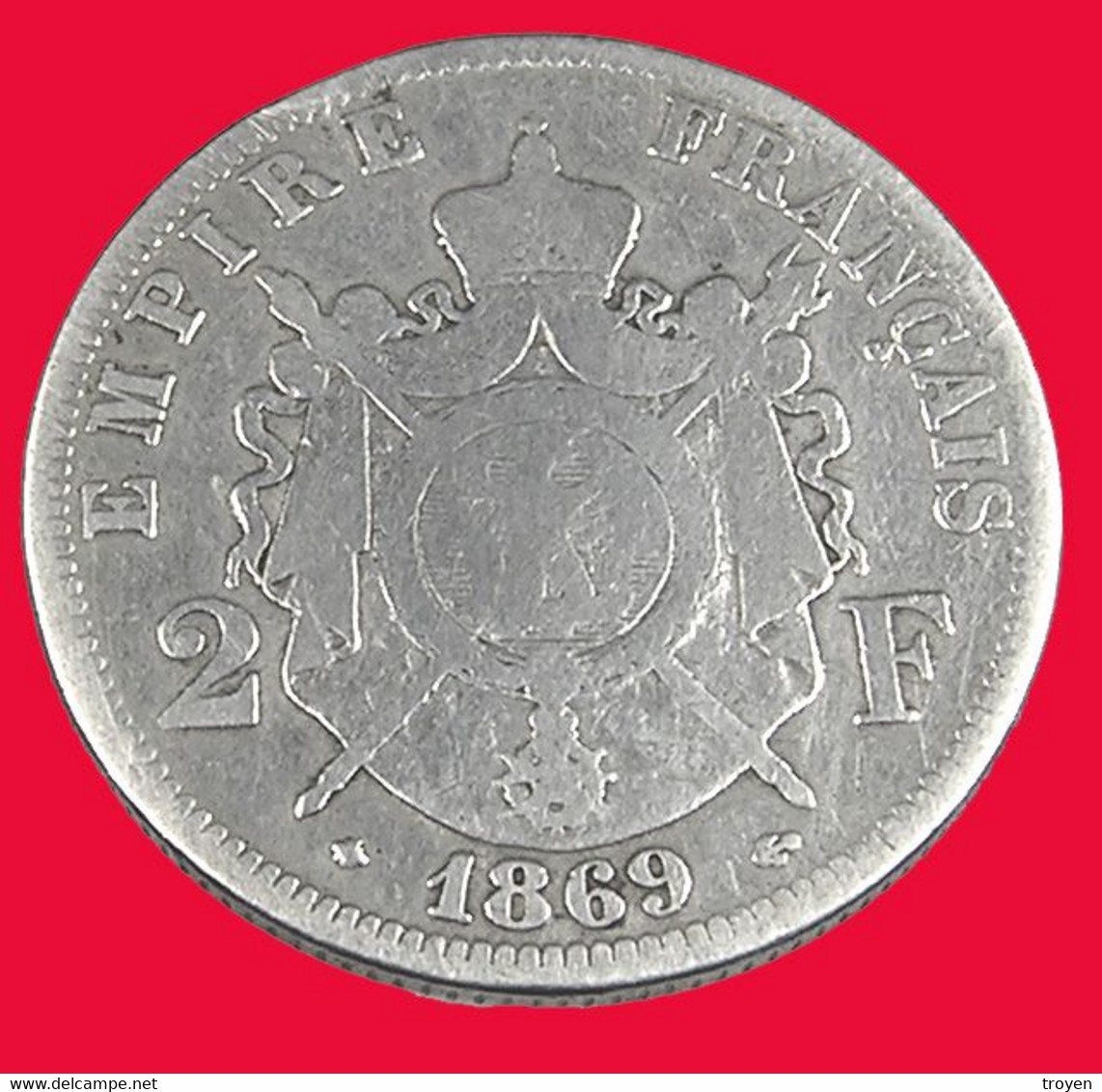 2 Francs Napoléon III - France - 1869 A - Paris - Argent - TB + - - 2 Francs