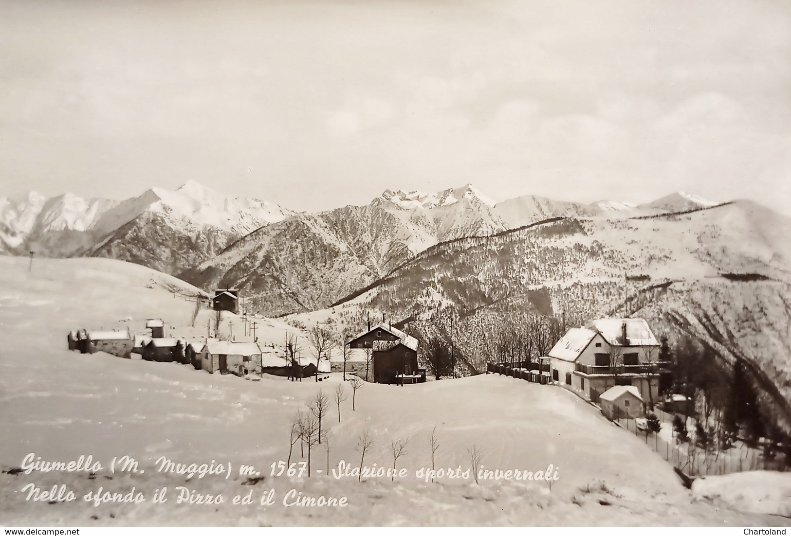 Cartolina - Giumello ( M. Muggio ) - Stazione Sports Invernali - 1955 - Lecco