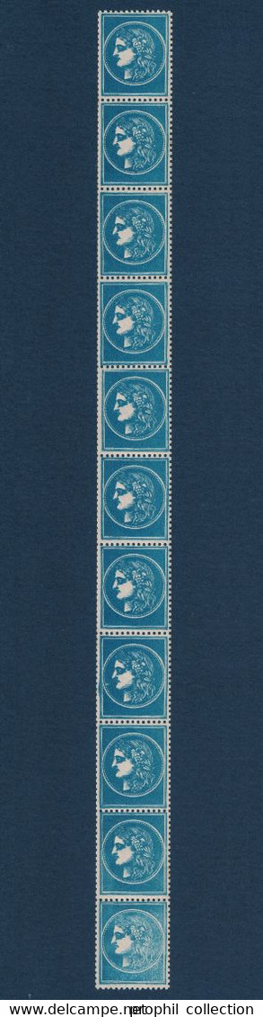 VIGNETTE EXPÉRIMENTALE Au TYPE CERES BLEU En ROULETTE DE 11 TIMBRES NEUFS ** - Roulettes