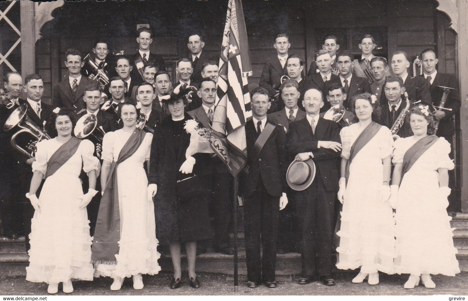 Le Pâquier, Bénédiction Du Drapeau De L'Albergine 1943 - Le Pâquier