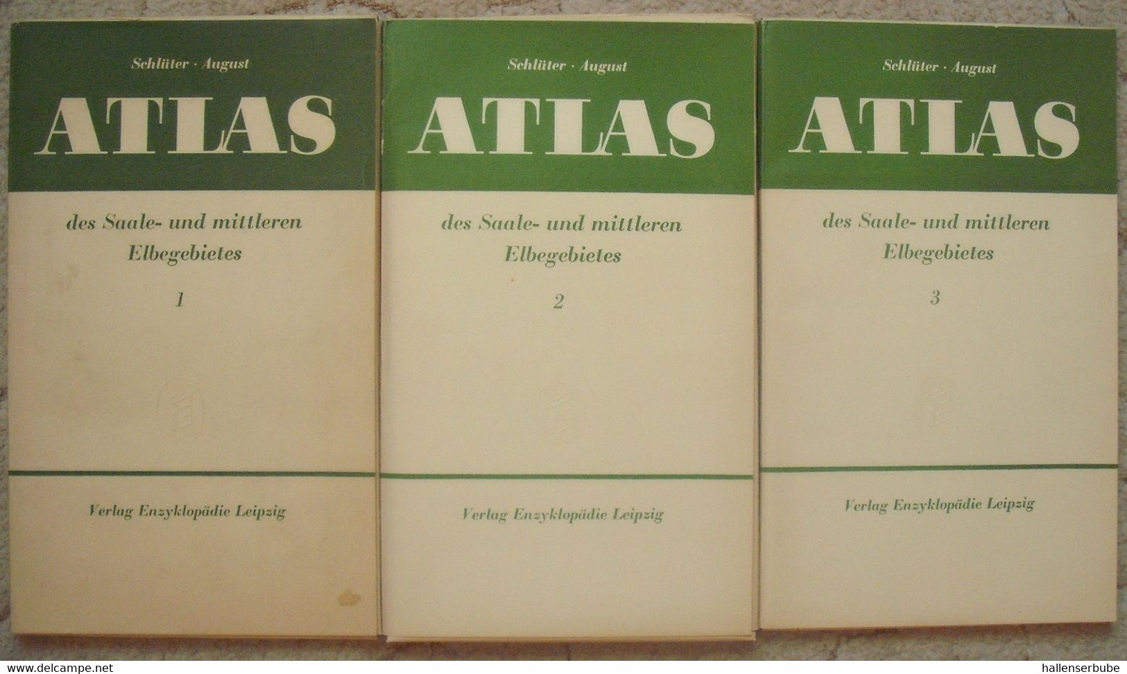 Atlas Des Saale- Und Mittleren Elbegebietes. Teil 1-3 Komplett. Otto Schlüter Und Oskar August. 1957-1961 - Maps Of The World