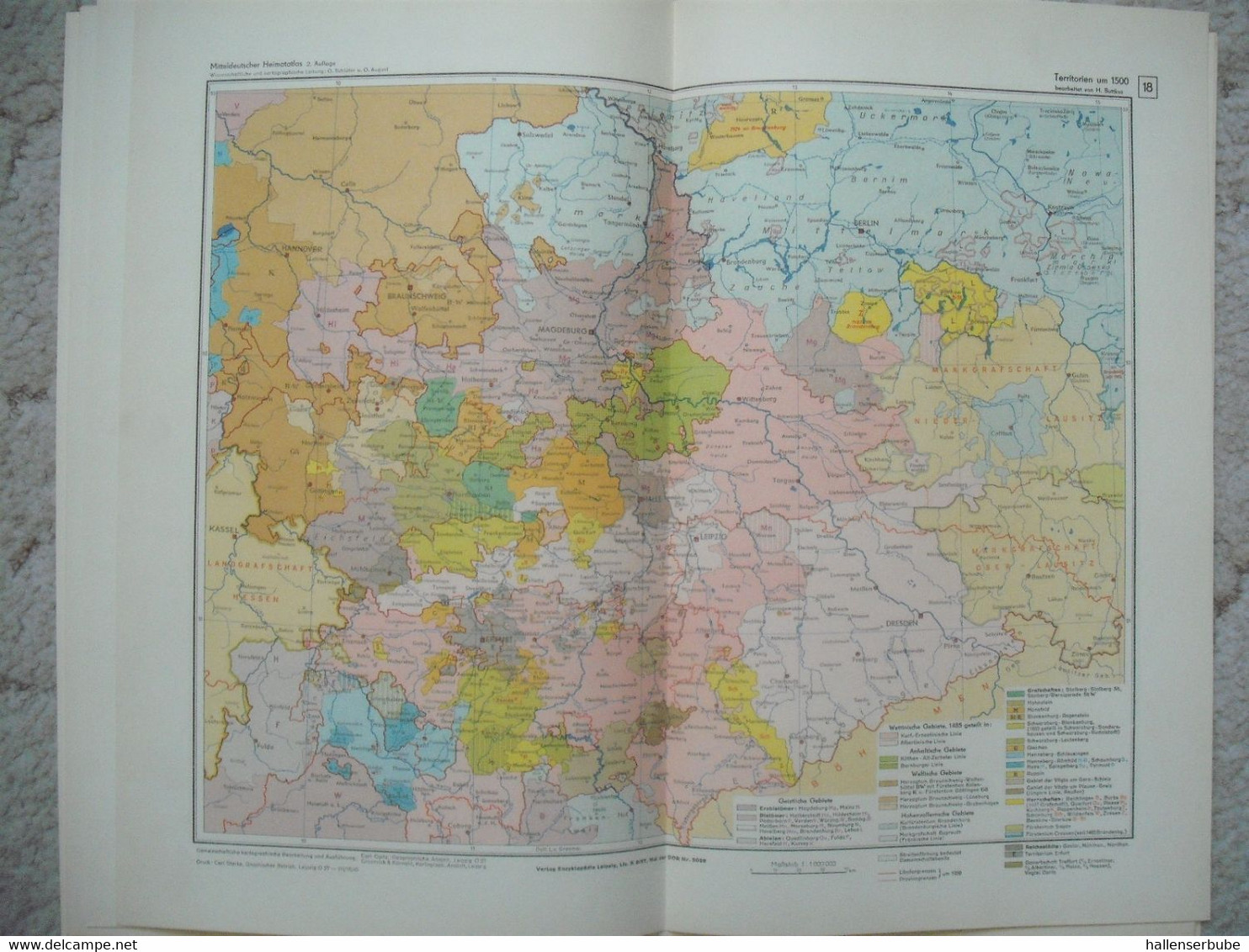 Atlas Des Saale- Und Mittleren Elbegebietes. Teil 1-3 Komplett. Otto Schlüter Und Oskar August. 1957-1961 - Mappamondo