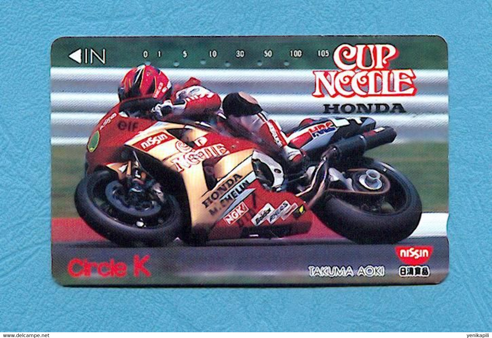 ( 5607 ) - Télécarte JAPON - ( MOTO / CUP NOODLE / HONDA / MICHELIN / NGK  ) - *** EC *** - Voir Scan - - Motorräder