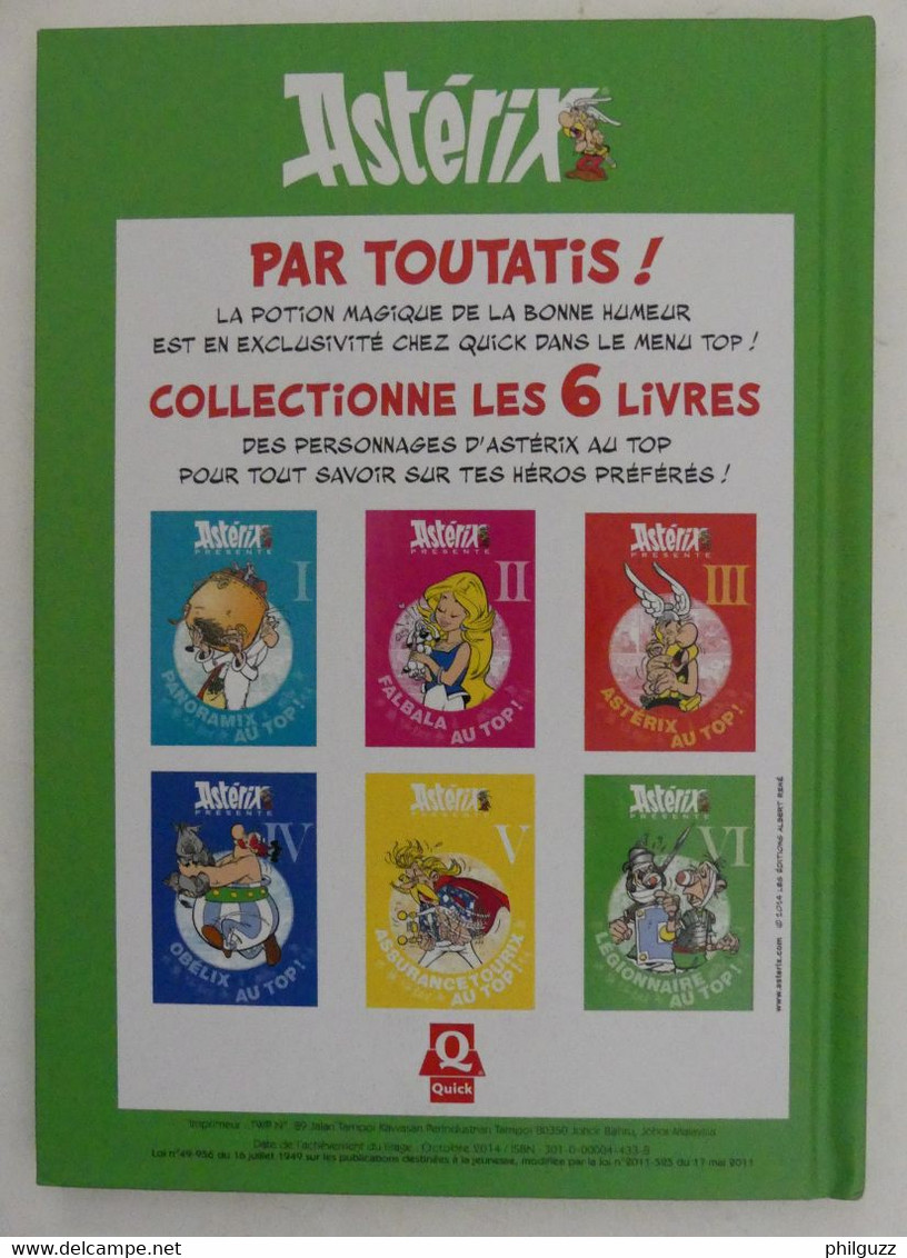 Livret QUICK ASTERIX LEGIONNAIRE AU TOP VI 2011 - Poppetjes - Plastic