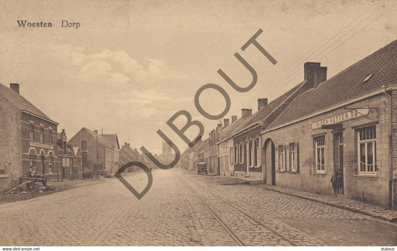 Postkaart/Carte Postale - WOESTEN/Vleteren - Dorp - Met Tramspoor (C1827) - Vleteren