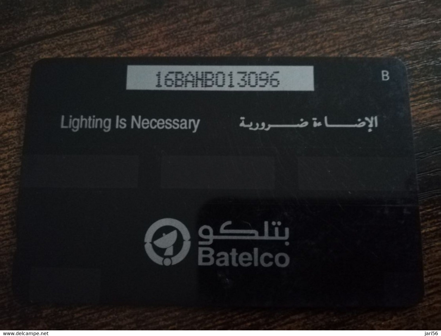 BAHRAIN   GPT CARD 50 UNITS/ LIGHTNING IS NECESSARY   / BHN37  / 16BAHB SHALLOW  NOTCH    **9147** - Bahreïn