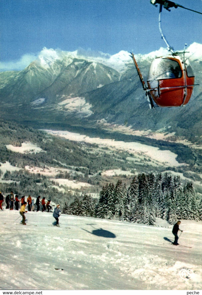 N°91133 -cpsm Samoens -le Télébenne Des Saix- - Sports D'hiver