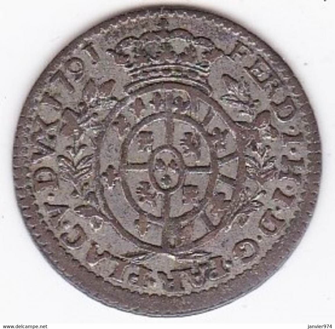 Duché De Parme Et De Plaisance 10 Soldi  1791,  Ferdinand De Bourbon, Billon, SUP/XF - Parma