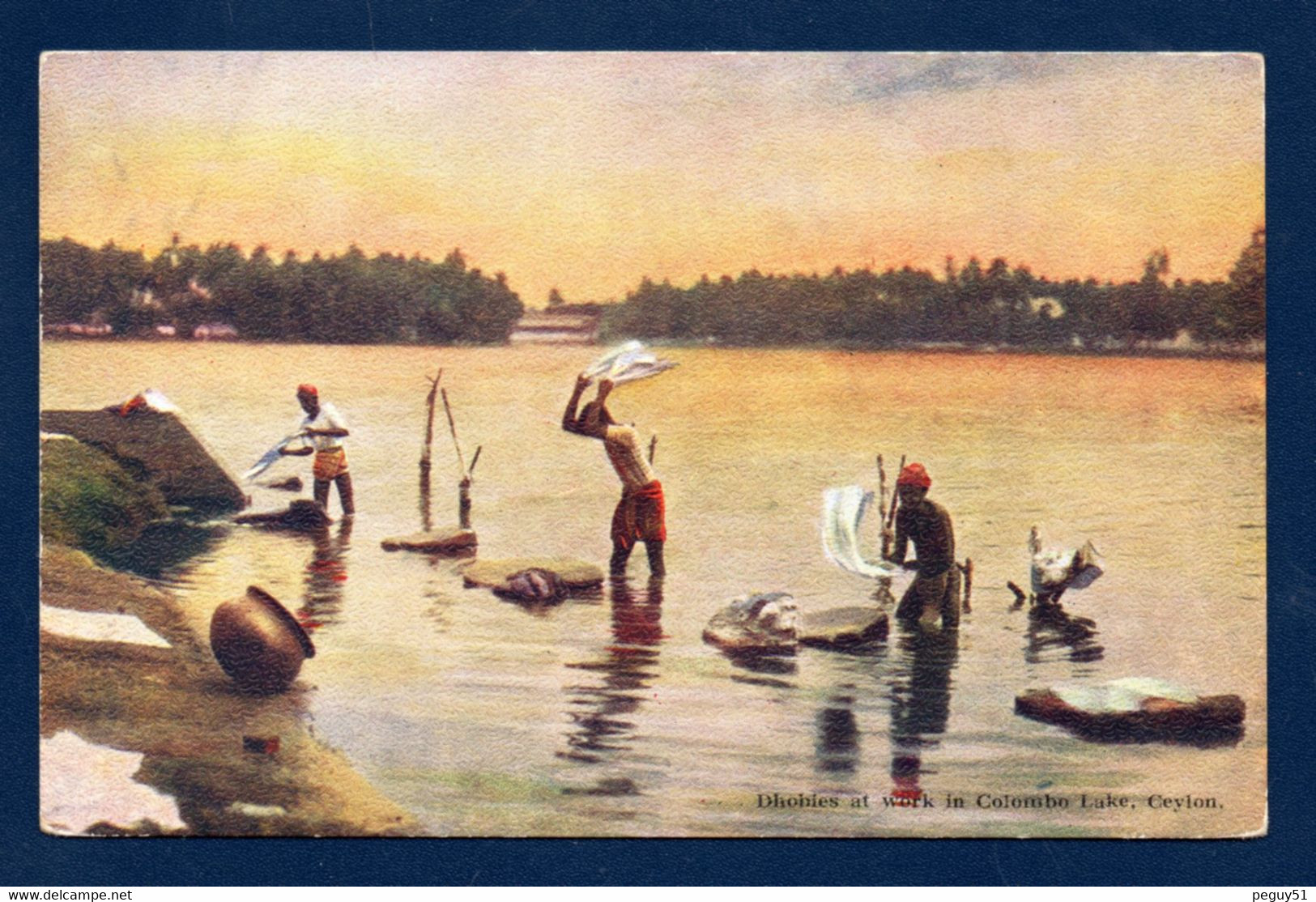 Sri Lanka (Ceylon).  Laveurs De Linge (dhobbies) Dans Le Lac Beira De Colombo. - Sri Lanka (Ceylon)