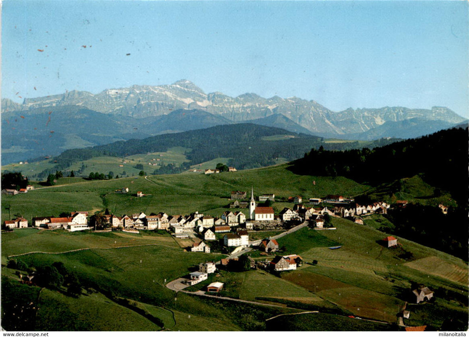 Flugaufnahme Kurort Schwellbrunn Mit Säntis (5757) * 12. 2. 1975 - Schwellbrunn