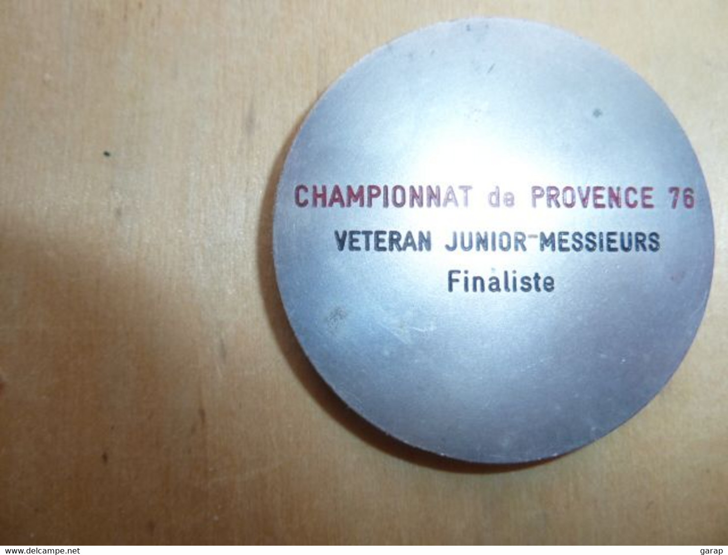 DA-057 Médaille Chapionnat De Provence 76 Vétéran Junior Messieurs Finaliste - Autres & Non Classés