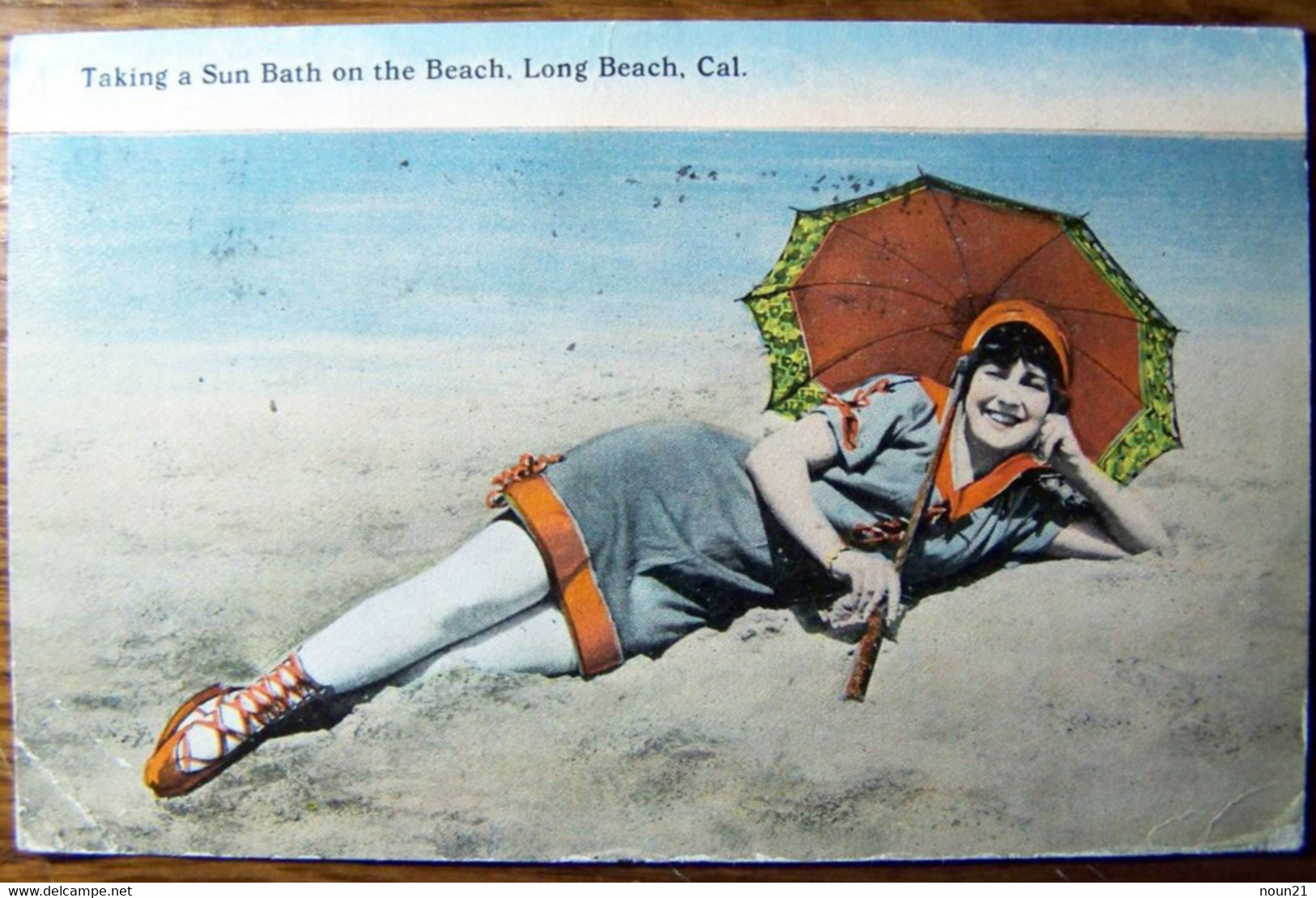 CPA - USA - Taking A Sun Bath On The Beach - Long Beach Cal. - De 1916 - Long Beach