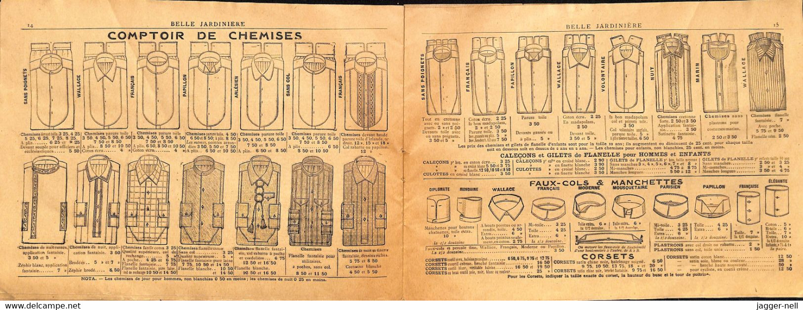 lot de deux catalogues BELLE JARDINIÈRE - hiver 1898-1899 et 1899-1900 - en l'état voir scans