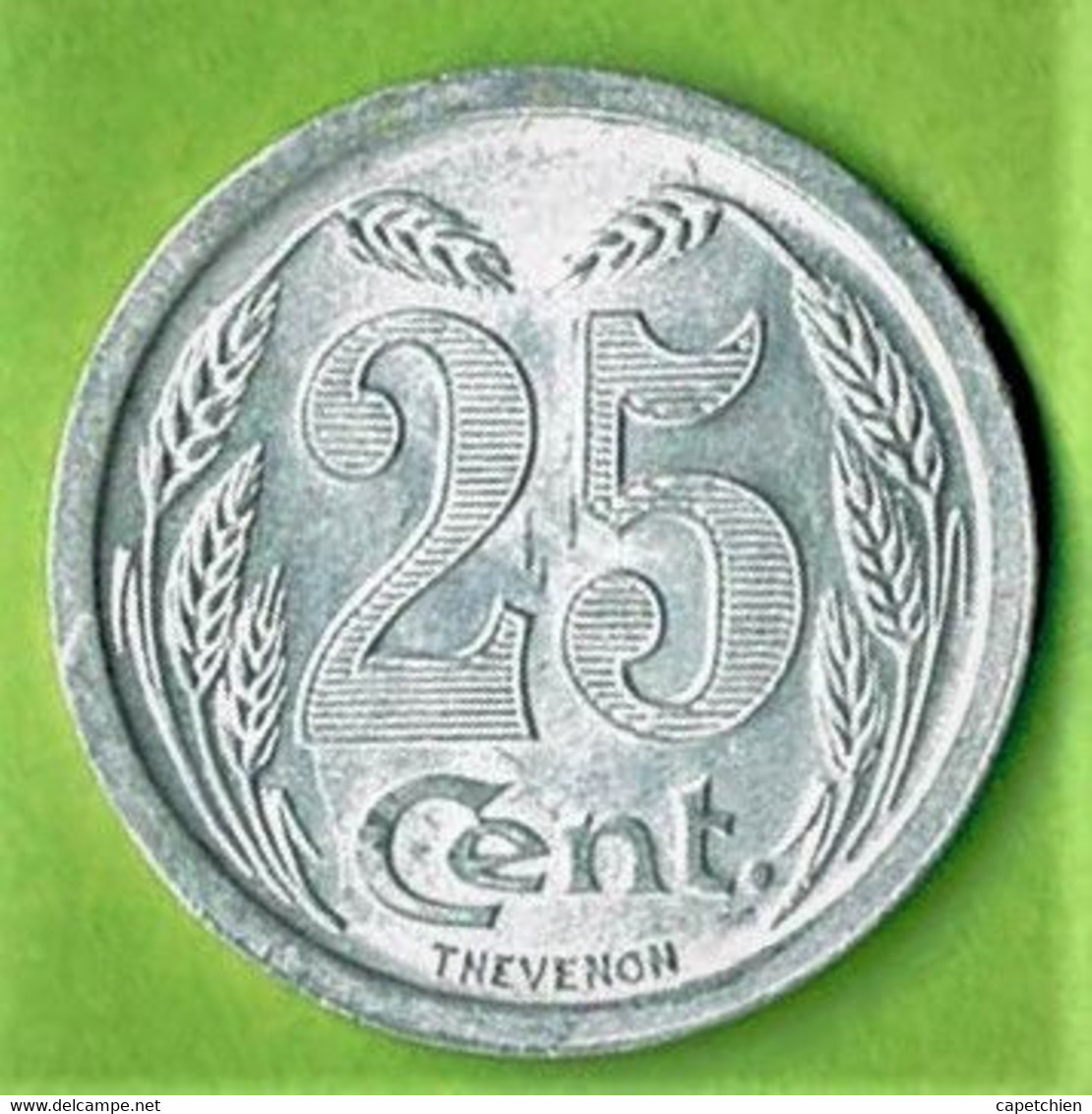 MONNAI DE NECESSITE / CHAMBRE DE COMMERCE EVREUX / 25 CENT./ 1921 / ALU / ETAT SUP. - Monétaires / De Nécessité