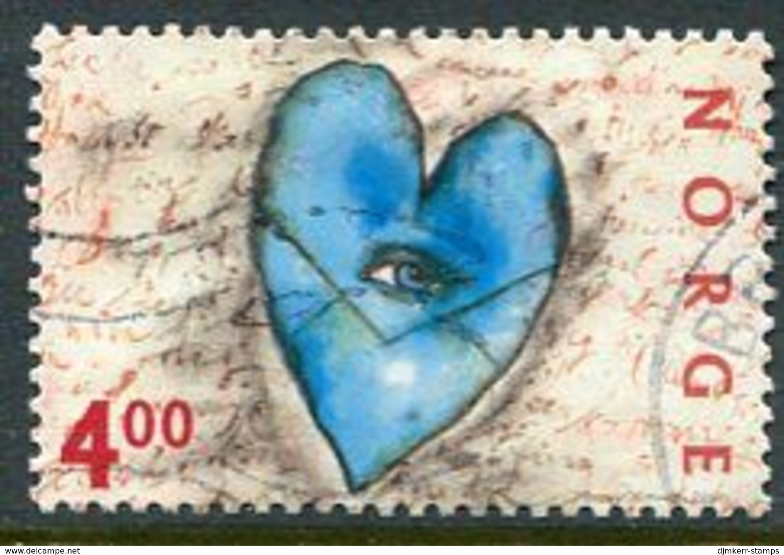 NORWAY 2000  Valentine's Day Used.  Michel 1341 - Gebraucht