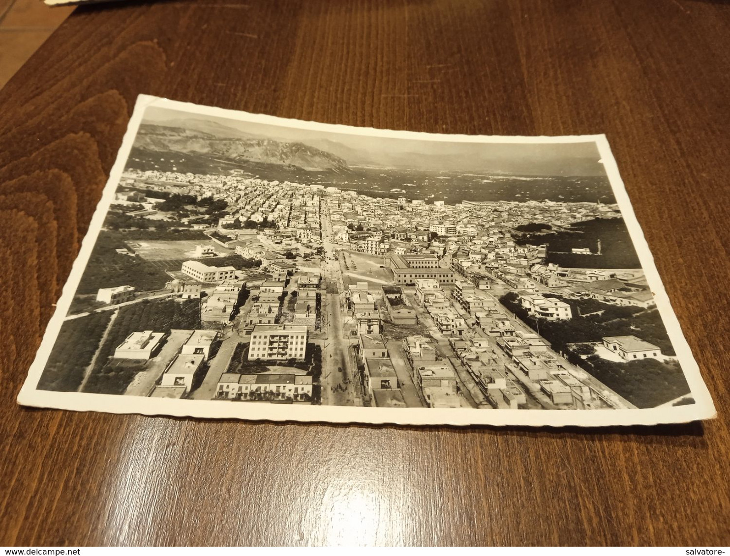 CARTOLINA BAGHERIA- PANORAMA DALL' AEREO COL CORSO UMBERO I- VIAGGIATA 1963 - Bagheria