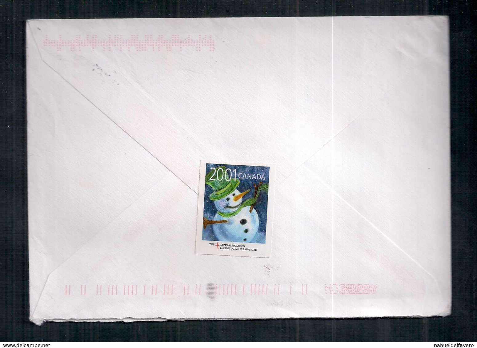 Emveloper Airmail Canada (année 2001) Raison : Noël Et Nouvel An - Luftpost