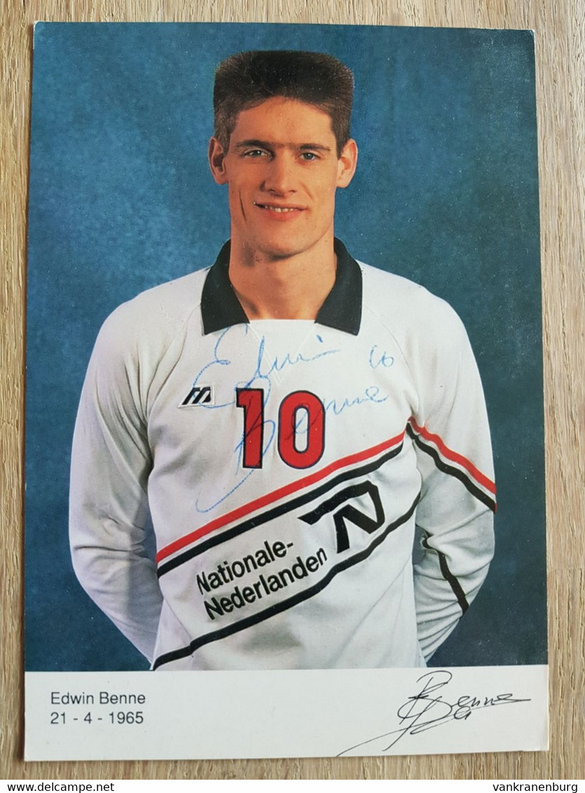 Card Edwin Benne - Nationale Nederlanden - Volleyball - Original Signed - Netherlands - SILVER Olympics - Volleybal