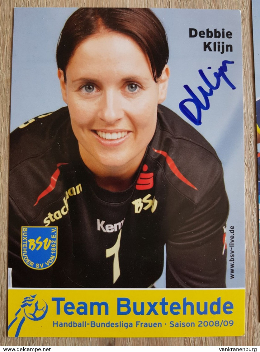 Card Debbie Klijn - Team Buxtehude - 2008-2009 - Handball - Original Signed - Pallamano